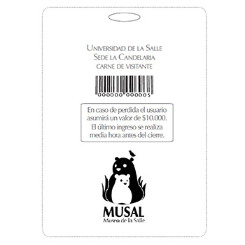 Credencial para el ingreso al museo